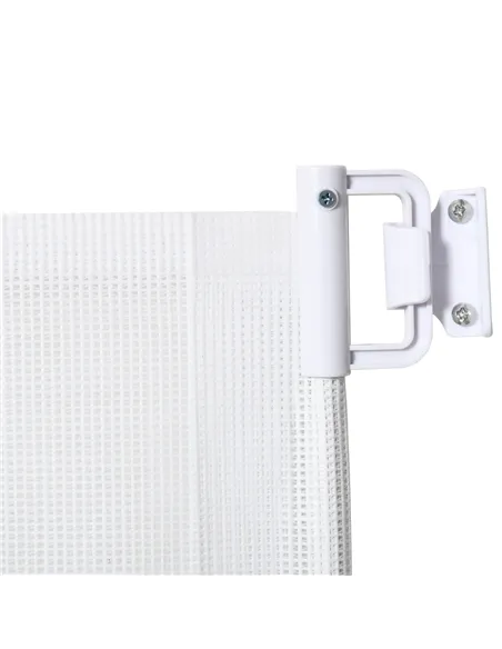 PawHut Retractable Stair Gate,  Dog Pet Barrier, for Doorway, Staircase, Hallway - White