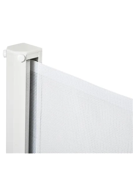PawHut Retractable Stair Gate,  Dog Pet Barrier, for Doorway, Staircase, Hallway - White
