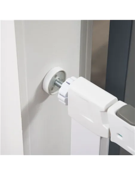 PawHut Adjustable Pet Safety Gate Dog Barrier Home Fence Room Divider Stair Guard Mounting White (76 H x 75-82W cm)