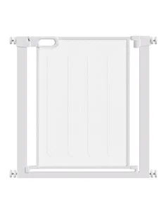 PawHut Pet Safety Gate, for Doorways, Staircases, Hallways, with 75-82cm Adjustable Width - White