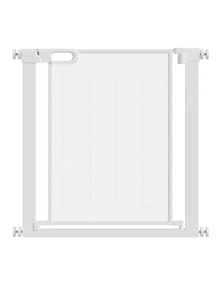 PawHut Pet Safety Gate, for Doorways, Staircases, Hallways, with 75-82cm Adjustable Width - White