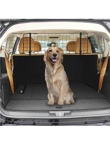 PawHut Heavy Duty Pet Dog Car Barrier Black
