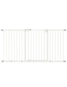 PawHut Adjustable Safety Gate w/ Three Extensions, Four Adjustable Screws, White