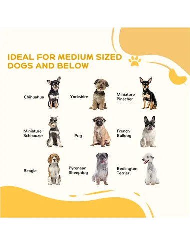 PawHut Foldable Dog Gate, Freestanding Pet Gate, with Two Support Feet, for Staircases, Hallways, Doorways - White