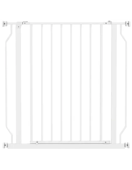 PawHut Extra Wide Dog Safety Gate, with Door Pressure, for Doorways, Hallways, Staircases - White