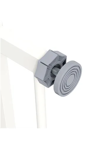 PawHut Adjustable Safety Gate w/ One Extensions, Four Adjustable Screws, White