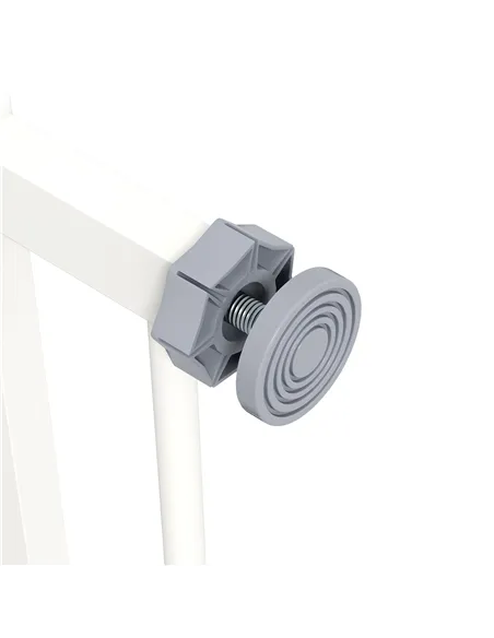 PawHut Adjustable Safety Gate w/ One Extensions, Four Adjustable Screws, White