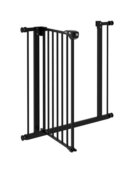 PawHut Adjustable Safety Gate w/ One Extensions, Four Adjustable Screws, Black