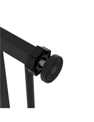 PawHut Adjustable Safety Gate w/ One Extensions, Four Adjustable Screws, Black