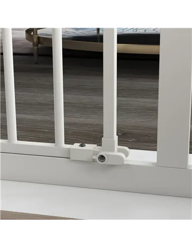 PawHut Adjustable Safety Gate w/ One Extensions, Four Adjustable Screws, White