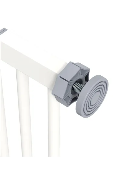 PawHut Adjustable Safety Gate w/ One Extensions, Four Adjustable Screws, White