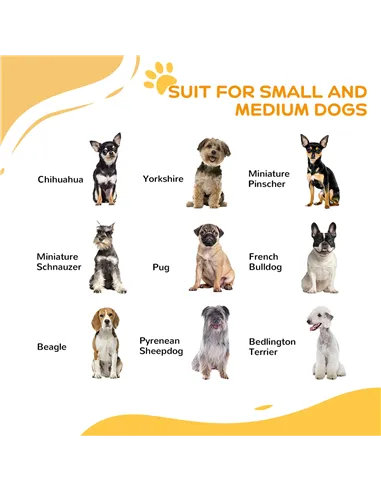 PawHut Pressure Fit Stair Gate, Dog Gate, with Auto Closing Door, Double Locking, Easy Installation, Openings 74-80cm - White