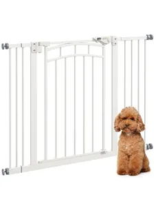 PawHut Pressure Fit Stair Gate, Dog Gate w/ Auto Closing Door for Small, Medium Dog, Easy Installation, for Width 74 to 100cm