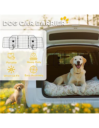 PawHut Dog Guard for Cars, Vans, Vehicles, with 93-150cm Adjustable Width