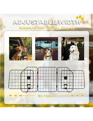 PawHut Dog Guard for Cars, Vans, Vehicles, with 93-150cm Adjustable Width