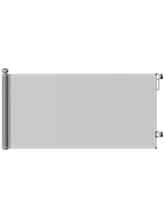 PawHut Retractable Stair Gate Extends Up to 180 cm Wide, Dog Gate for Doorways, Stairways, Hallways, Grey
