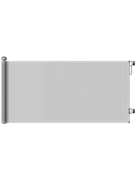 PawHut Retractable Stair Gate Extends Up to 180 cm Wide, Dog Gate for Doorways, Stairways, Hallways, Grey