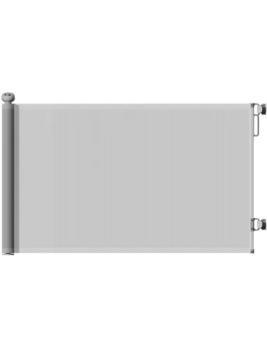 PawHut Retractable Stair Gate Extends Up to 140 cm Wide, Dog Gate for Doorways, Stairways, Hallways, Grey