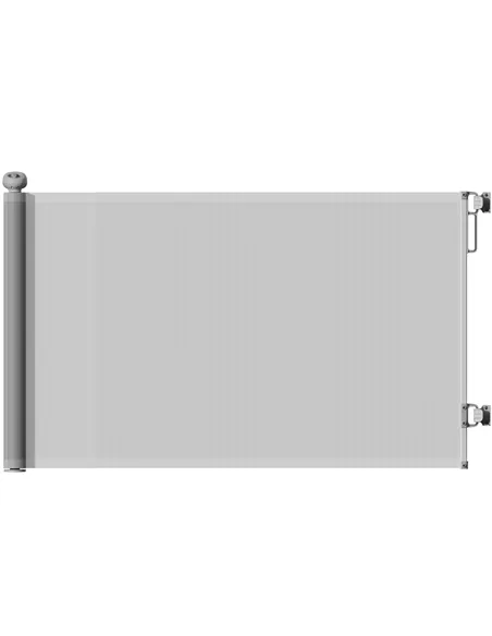 PawHut Retractable Stair Gate Extends Up to 140 cm Wide, Dog Gate for Doorways, Stairways, Hallways, Grey