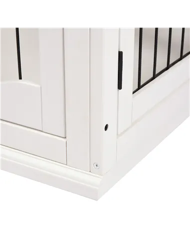 PawHut Dog Crate Furniture, Puppy Crate End Table, Pet Kennel House with 2 Doors for Medium and Small Dogs, 81 x 58.5 x 66 cm, W