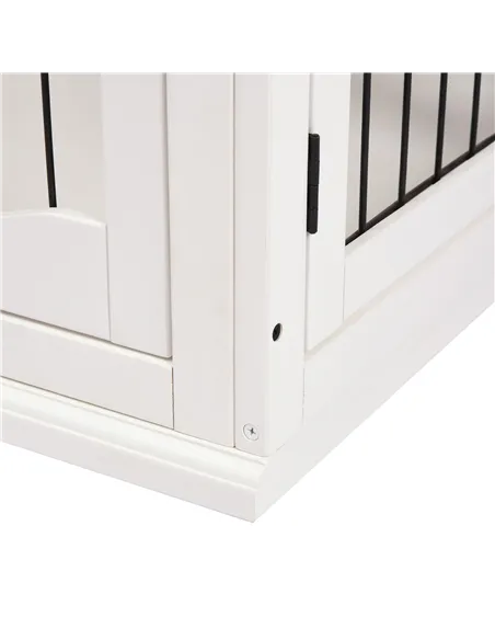 PawHut Dog Crate Furniture, Puppy Crate End Table, Pet Kennel House with 2 Doors for Medium and Small Dogs, 81 x 58.5 x 66 cm, W