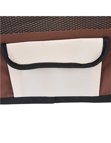 PawHut Portable Cat Dog Playpen Pet Puppy Rabbit Guinea Pig Pen Run Dia 90 x 41H cm Indoor & Outdoor Brown