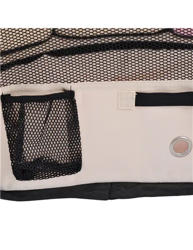 PawHut Portable Cat Dog Playpen Pet Puppy Rabbit Guinea Pig Pen Run Dia 90 x 41H cm Indoor & Outdoor Pink