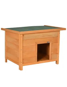 PawHut Wooden Dog Kennel Elevated Dog Pet House w/ Open Top 82W x 58D x 58H cm