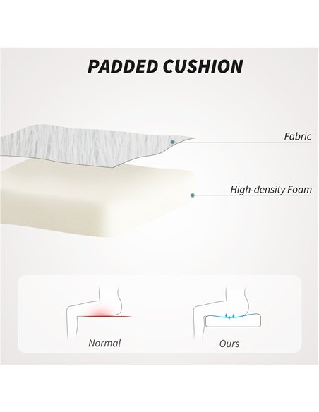 HOMCOM Plush Office Desk Chair, Modern Armless Swivel Vanity Chair with Adjustable Height for Home Office, Bedroom, Living Room,