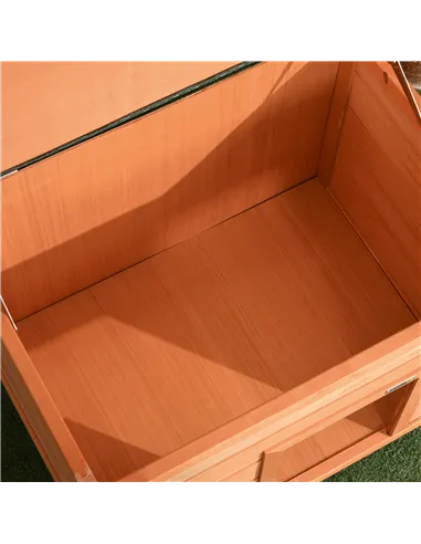 PawHut Wooden Dog Kennel Elevated Dog Pet House w/ Open Top 82W x 58D x 58H cm