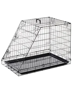 Pawhut Trapeze Collapsible Dog Pet Travel Box Cage Removable Tray 93 x 58 x 65cm