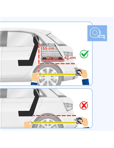 Pawhut Trapeze Collapsible Dog Pet Travel Box Cage Removable Tray 77 x 47 x 55cm