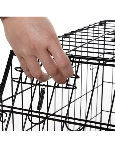 Pawhut Trapeze Collapsible Dog Pet Travel Box Cage Removable Tray 77 x 47 x 55cm