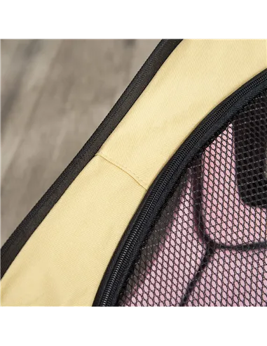 PawHut Fabric Pet Whelping Box Dog Cat Puppy Playpen Rabbit Guinea Pig Play Pen in Pink With Carry Bag Small Dia 90 x 41Hcm