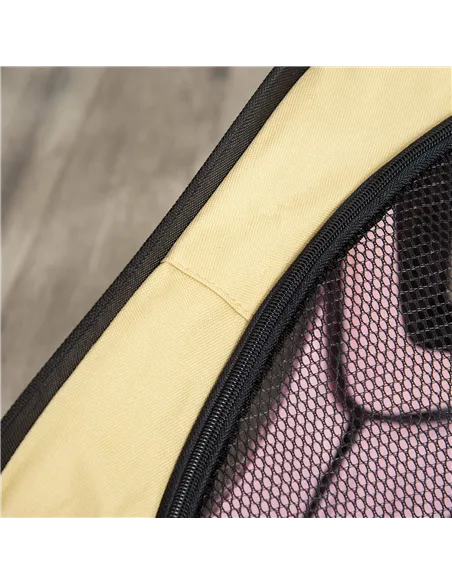 PawHut Fabric Pet Whelping Box Dog Cat Puppy Playpen Rabbit Guinea Pig Play Pen in Pink With Carry Bag Small Dia 90 x 41Hcm