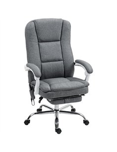 HOMCOM Six-Point Office Massage Chair, with Heat - Grey