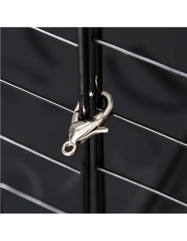 PawHut Pet Playpen DIY Small Animal Cage Enclosure Metal Wire Fence 39 Panels with 3 Doors 2 Ramps for Kitten Bunny Chinchilla P