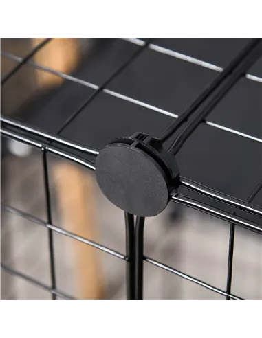 PawHut Pet Playpen DIY Small Animal Cage Enclosure Metal Wire Fence 39 Panels with 3 Doors 2 Ramps for Kitten Bunny Chinchilla P