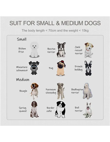 PawHut Dog Crate Wooden Pet Kennel Cage End Table w/ Lockable Door for Small Medium Dog Grey & White 85 x 55 x 75 cm