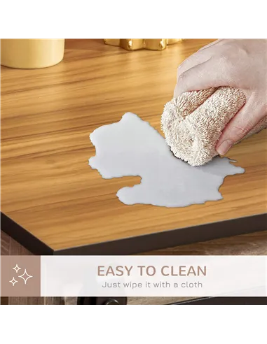 PawHut Dog Crate Furniture for Large Dogs, Double Dog Cage for Small Dogs, with Sliding Doors - Oak Tone