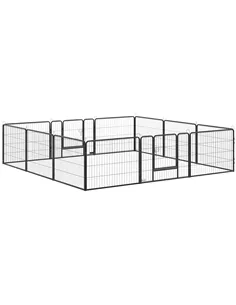 PawHut 12 Panels Heavy Duty Puppy Playpen, for Small Dogs, Indoor and Outdoor Use - Silver