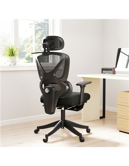 HOMCOM Ergonomic and Adjustable Office Chair - Black