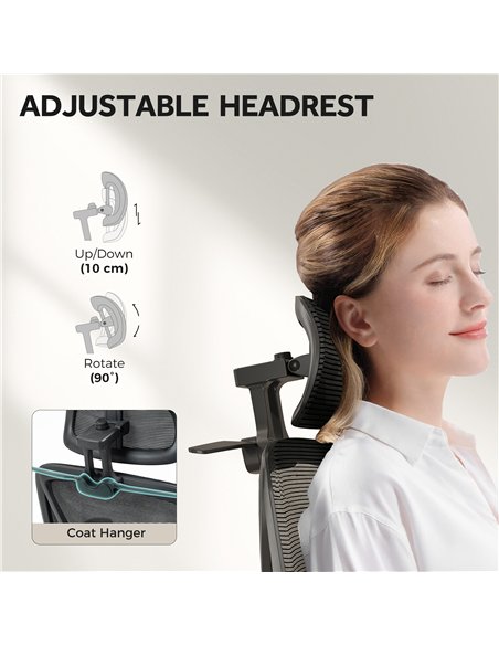 HOMCOM Ergonomic and Adjustable Office Chair - Black