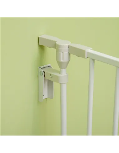 PawHut 5 Panels Pet Playpen Metal Fence w/ Walk Through Door - White