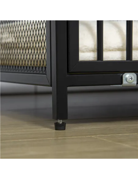 PawHut Dog Cage Side Table, with Cushion, for Small and Medium Dogs