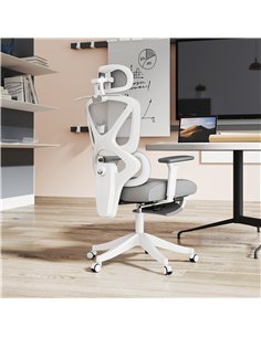 HOMCOM Ergonomic and Adjustable Office Chair - Grey 2