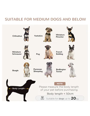 PawHut Wooden Dog Crate, with Double Doors, Cushion, for Medium Dogs - Natural Finish