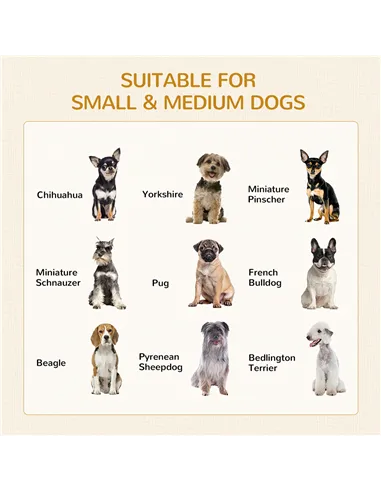 PawHut Dog Cage End Table with Two Doors, Drawer, for Medium Dogs - Grey