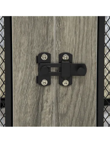 PawHut 2-in-1 Dog Cage & Side Table, with Two Doors, Cushion, for Large Dogs