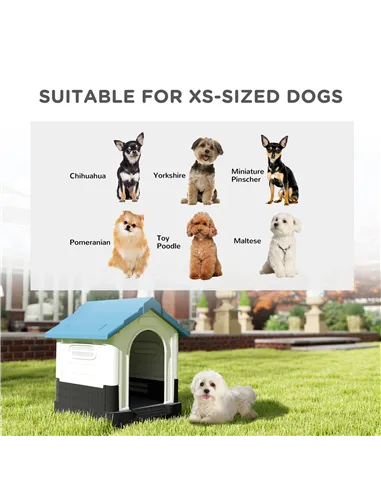 PawHut Outside Dog Kennel House, for Miniature Dogs, 64.5 x 57 x 66cm